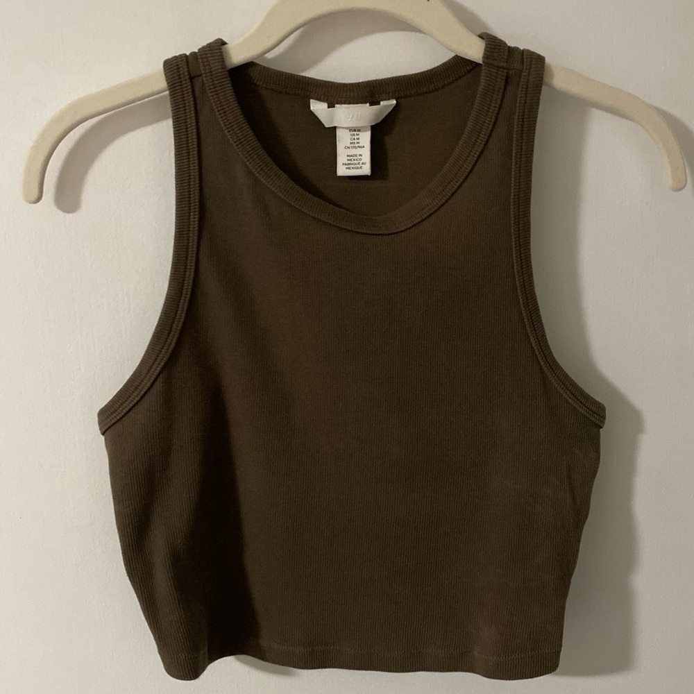H&M Women’s Ribbed Cropped Tank Top